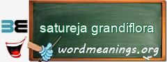 WordMeaning blackboard for satureja grandiflora